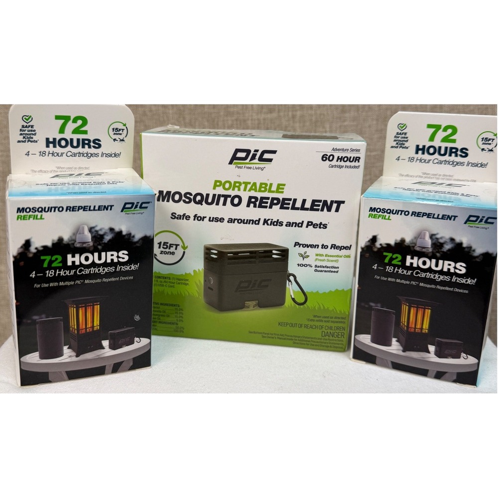PIC‎ Portable Mosquito Repellent Adventure Series Bundle with 2 Refill Packs